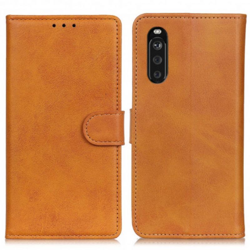 Etui Folio Sony Xperia 10 Iii Retro Matowy Efekt Skóry