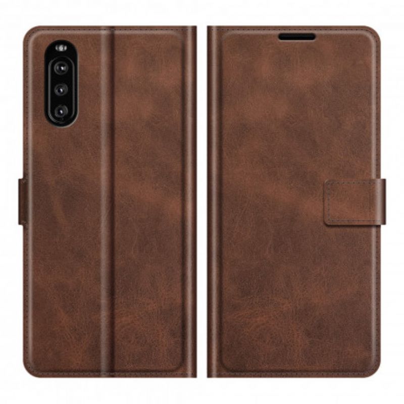 Etui Folio Sony Xperia 10 Iii Slim Ekstremalny Efekt Skóry