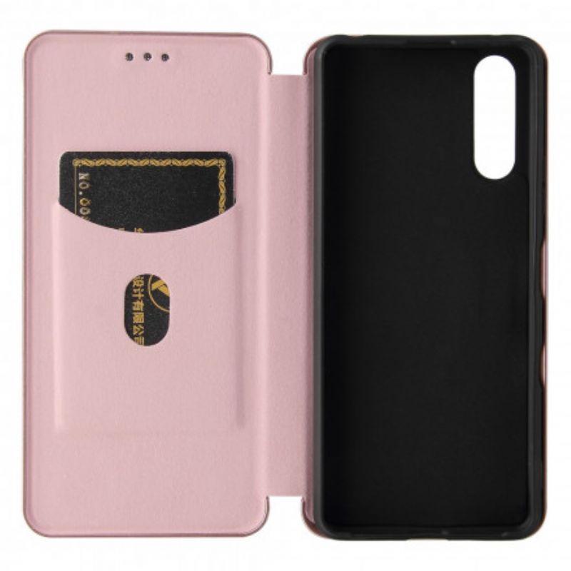 Flip Kotelot Do Sony Xperia 10 Iii Kolorowy Węgiel Silikonowy