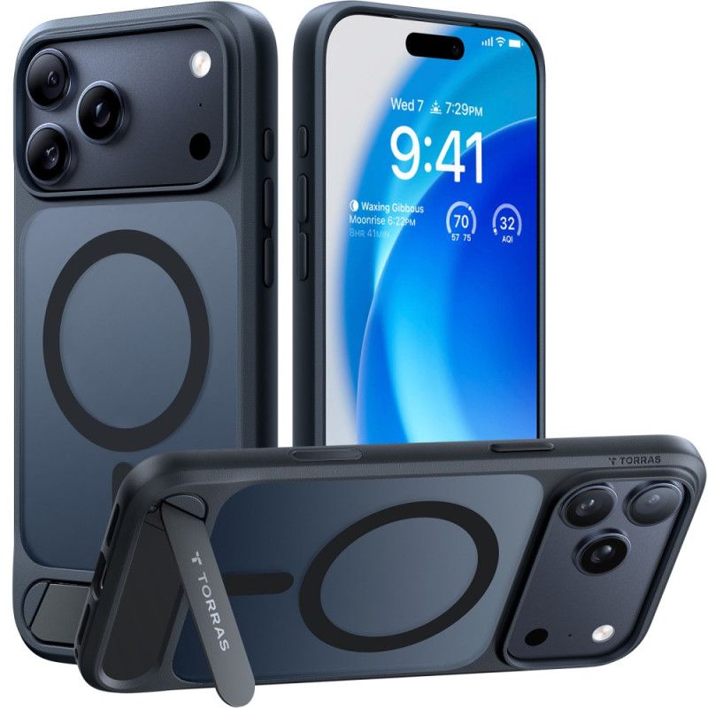 Etui Do iPhone 17 Pro Max Magsafe Premium Design Ze Zintegrowaną Podstawką