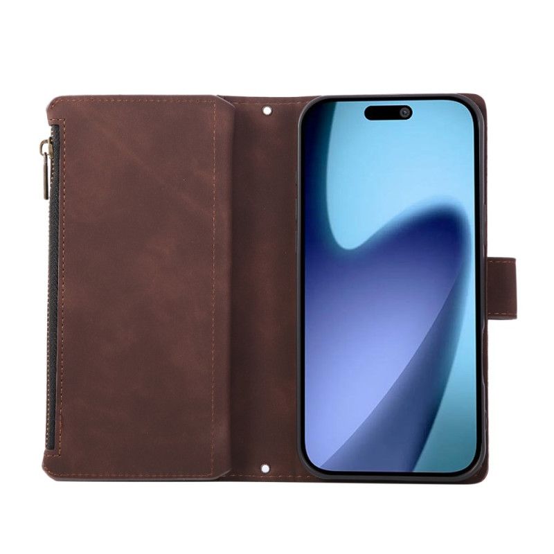 Etui Folio Do iPhone 17 Pro Max Portfel Z Efektem Zamszu