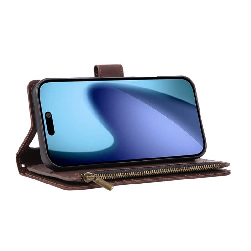 Etui Folio Do iPhone 17 Pro Max Portfel Z Efektem Zamszu