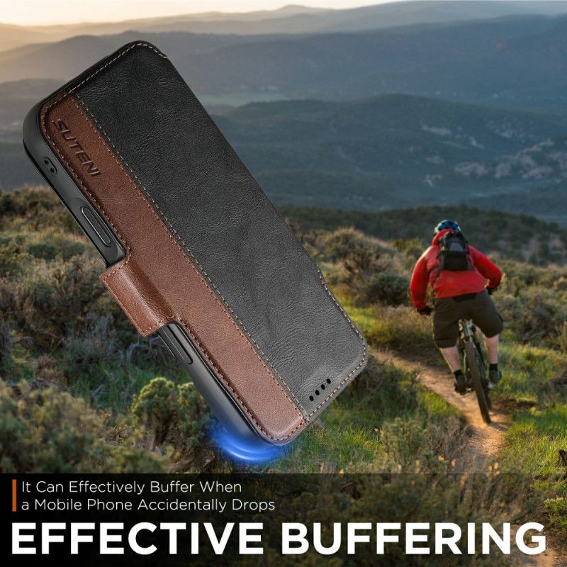 Etui Folio iPhone 17 Pro Max Dwukolorowe Odłączane Etui Magsafe Suteni Etui Ochronne