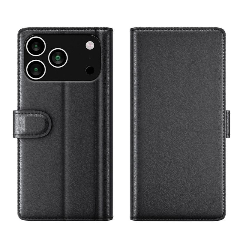 Etui Folio iPhone 17 Pro Max Portfel Ze Skóry Naturalnej Etui Ochronne