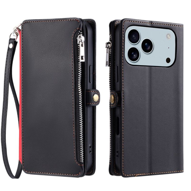 Etui Folio iPhone 17 Pro Max Retro Premium Etui Ochronne