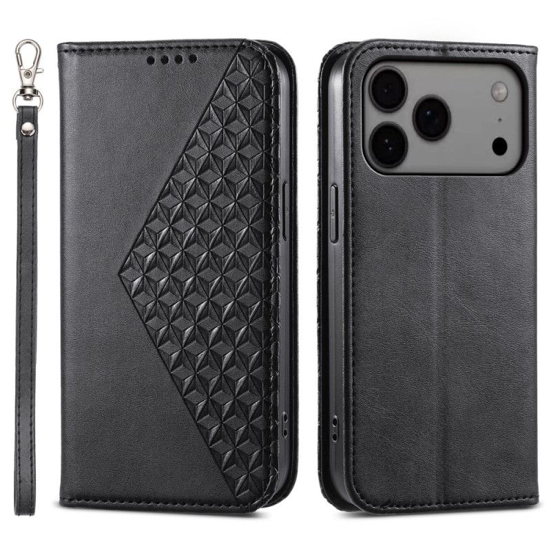 Etui Folio iPhone 17 Pro Max Wzór W Diamenty Etui Ochronne