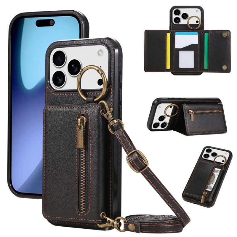 Etui iPhone 17 Pro Max Portfel I Pasek Na Ramię Etui Ochronne
