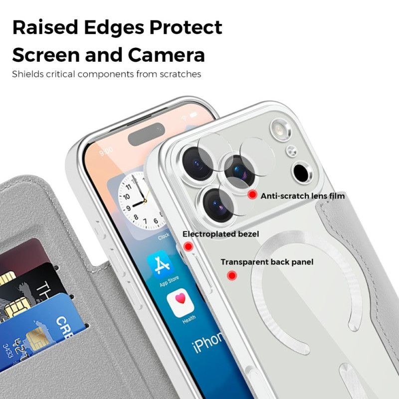 Flip Kotelot Do iPhone 17 Pro Max Zgodny Z Magsafe Pikowane