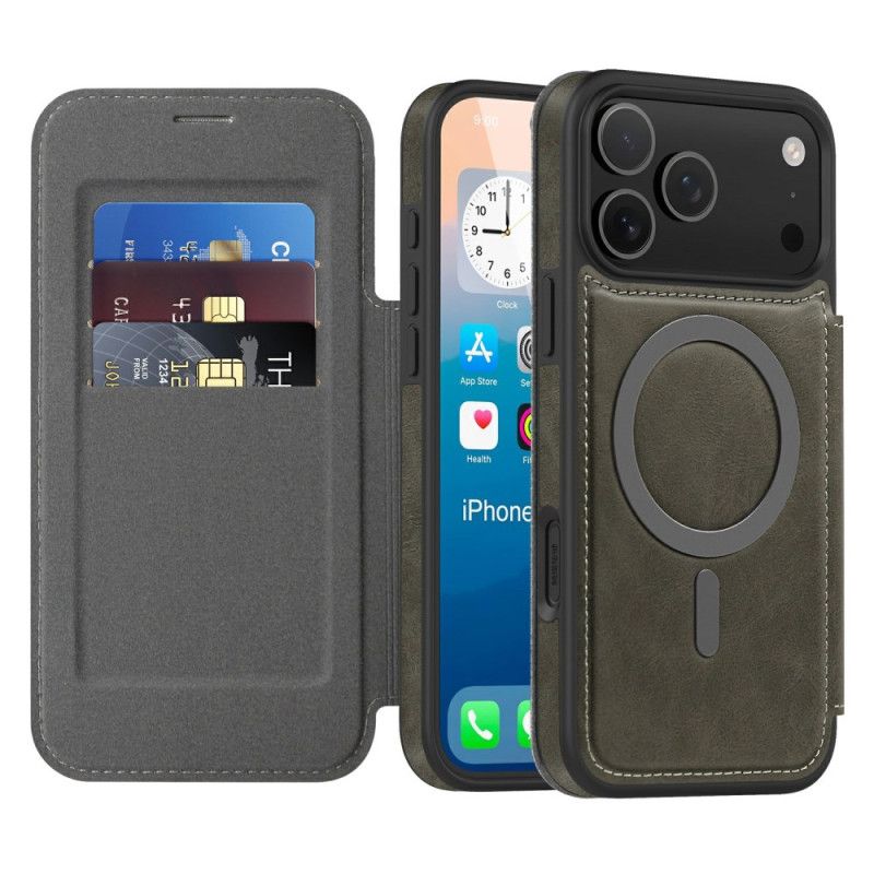 Flip Kotelot iPhone 17 Pro Max Etui Na Telefon Zgodny Z Magsafe Z Uchwytem Na Karty Rfid