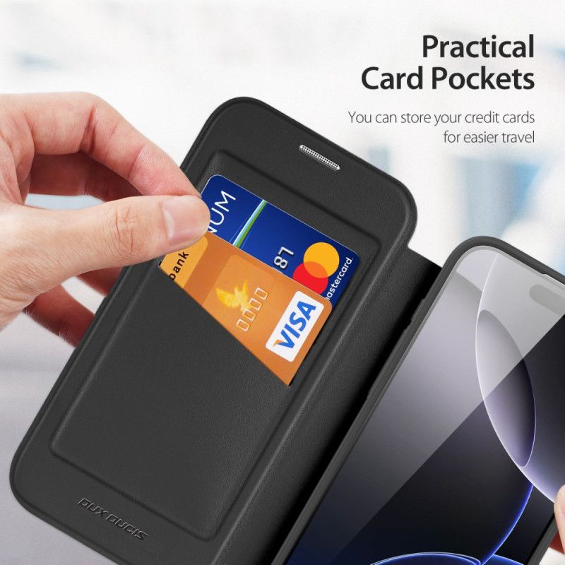 Flip Kotelot iPhone 17 Pro Max Magsafe Z Mocowaniem Skin X Pro Series Dux Ducis Etui Ochronne