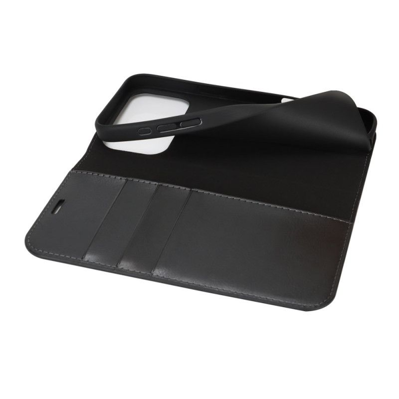 Flip Kotelot iPhone 17 Pro Max Prawdziwa Skóra Etui Ochronne