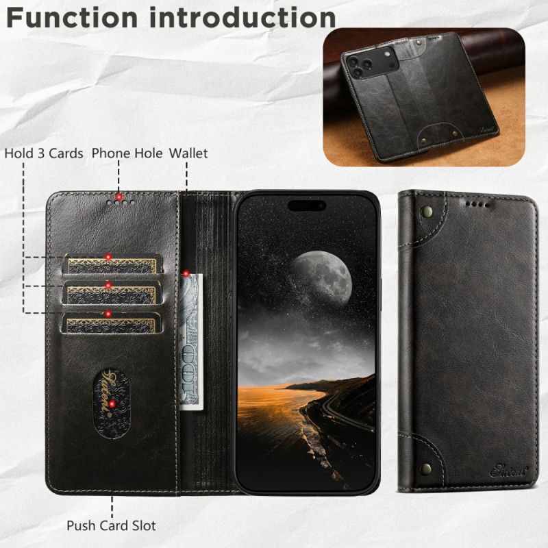 Flip Kotelot iPhone 17 Pro Max Vintage Suteni