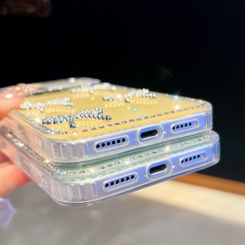 Futerały iPhone 17 Pro Max Etui Na Telefon Dekoracja Z Motylami I Brokatem