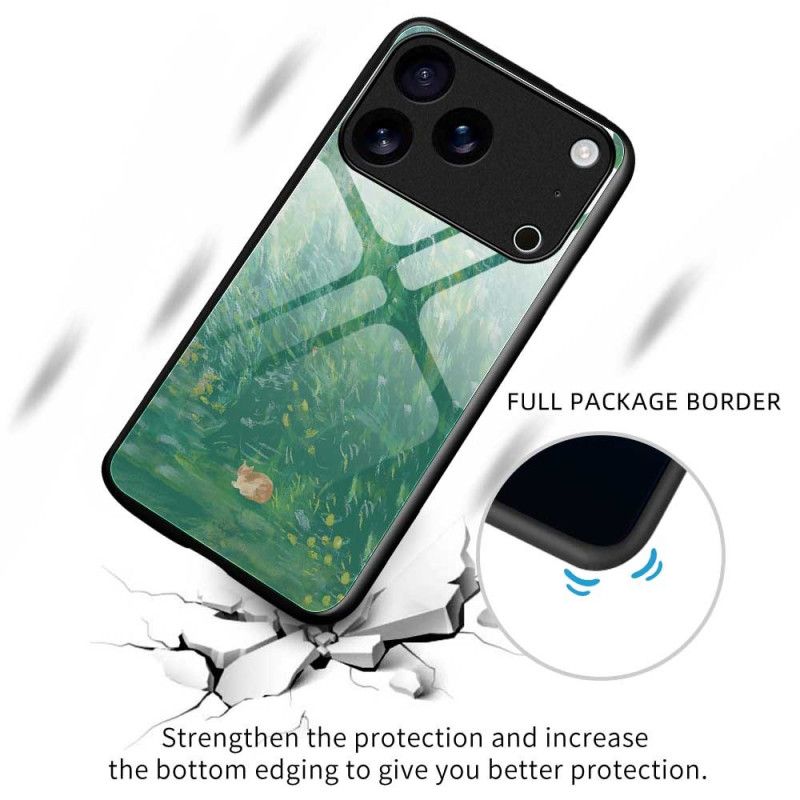 Futerały iPhone 17 Pro Max Etui Na Telefon Szkło Hartowane Z Motywem Kota