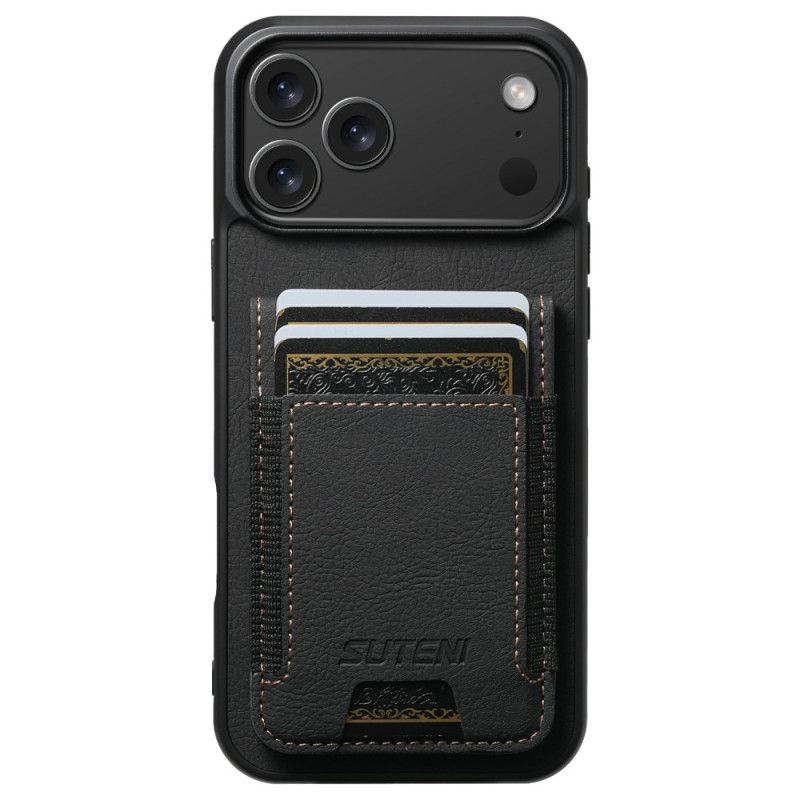 Hülle iPhone 17 Pro Max Handyhülle Kartenhalter Und Ständer Im Retro-look