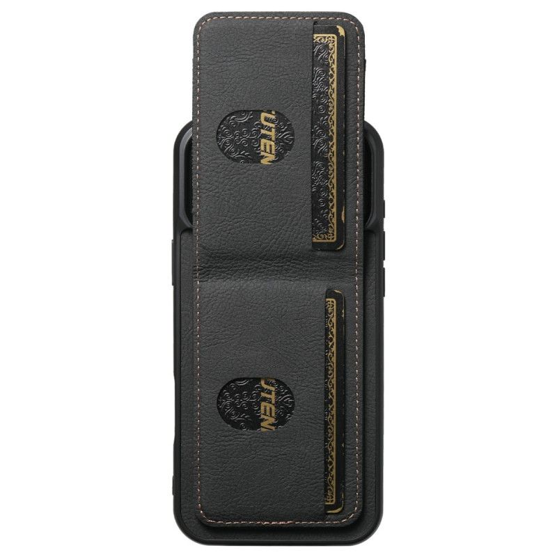 Hülle iPhone 17 Pro Max Handyhülle Kartenhalter Und Ständer Im Retro-look