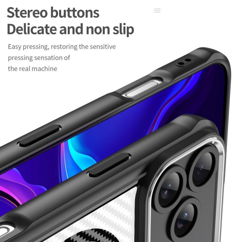 Hülle iPhone 17 Pro Max Magsafe-kompatible Durchscheinende Carbonfaser