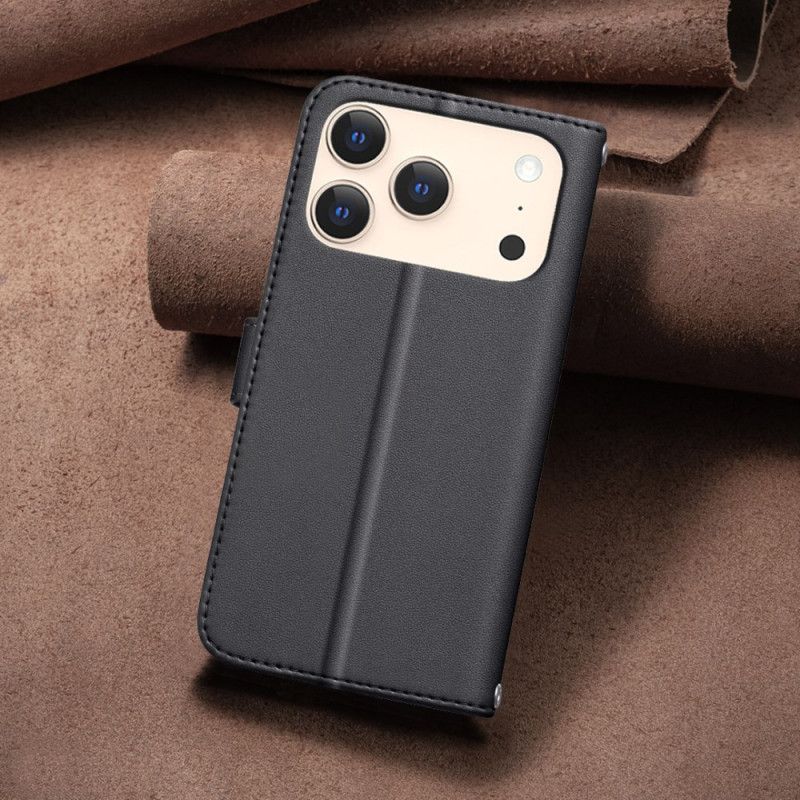 Skórzany Futerał iPhone 17 Pro Max Etui Na Telefon Pikowane Binfen Color