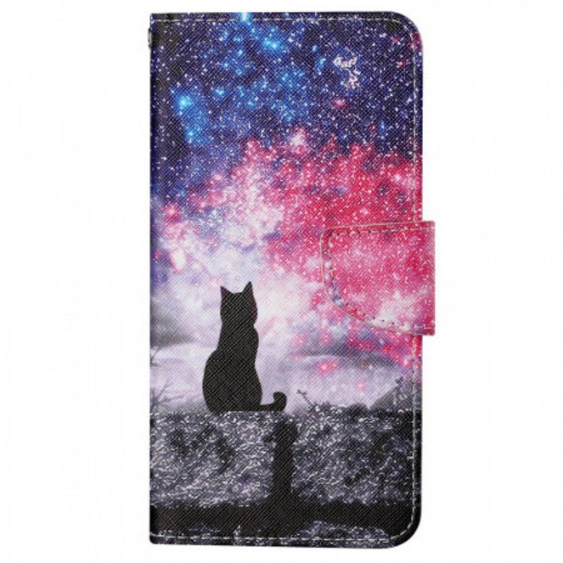 Etui Folio do Samsung Galaxy A13 Świetlik Kot