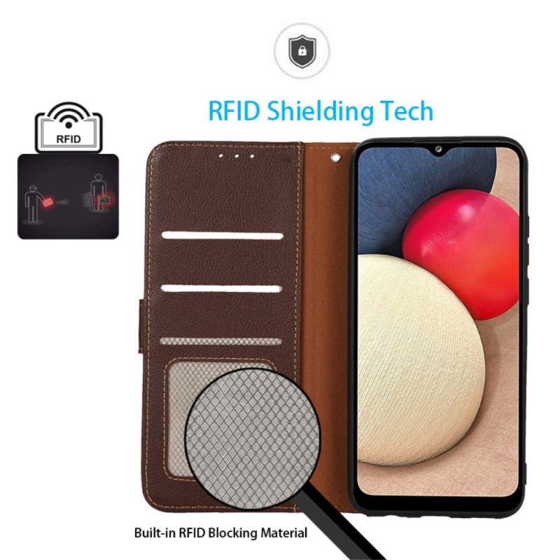 Etui Folio Do Realme 8i Litchi Style Rfid Khazneh