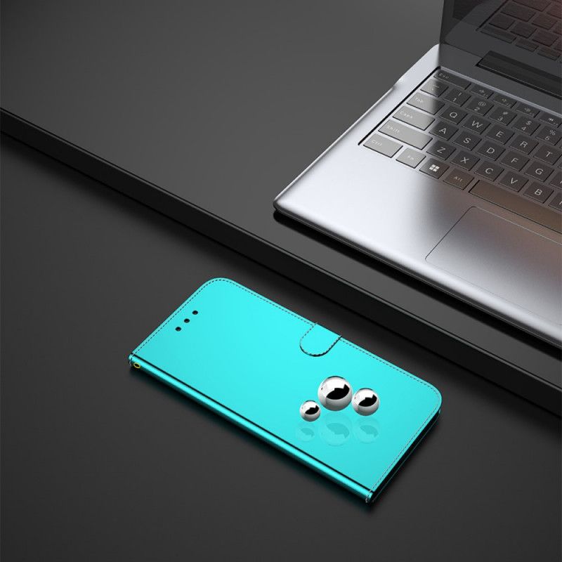 Etui Folio Realme 8i Faux Skórzana Osłona Lusterka