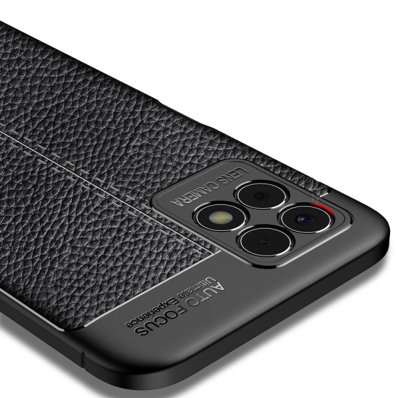 Futerały Realme 8i Etui Na Telefon Podwójna Linia Liczi Efekt Skóry