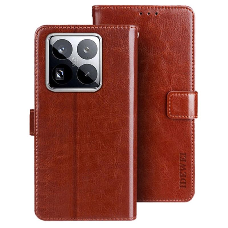 Etui Folio Do Xiaomi 15 Pro Idewei Sztuczna Skóra