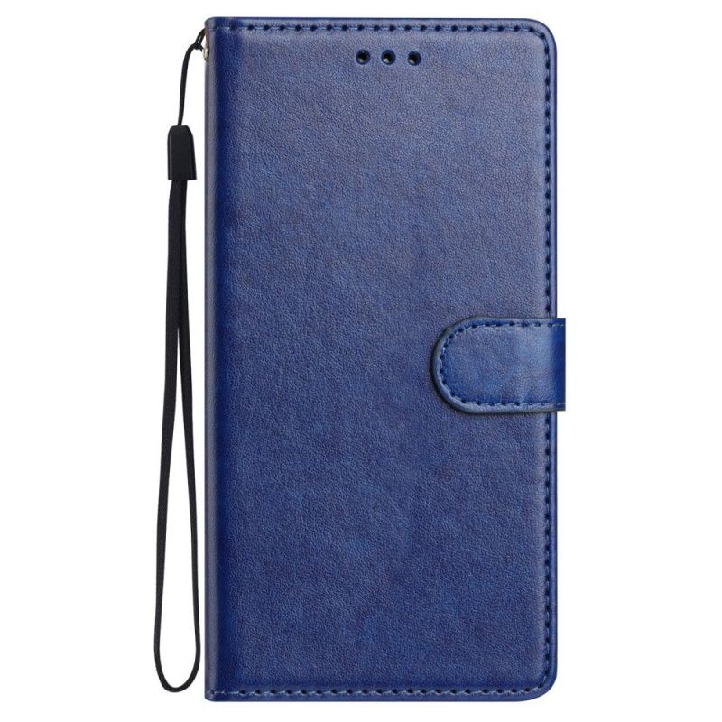 Etui Folio Do Xiaomi 15 Pro Sztuczna Skóra Z Paskiem