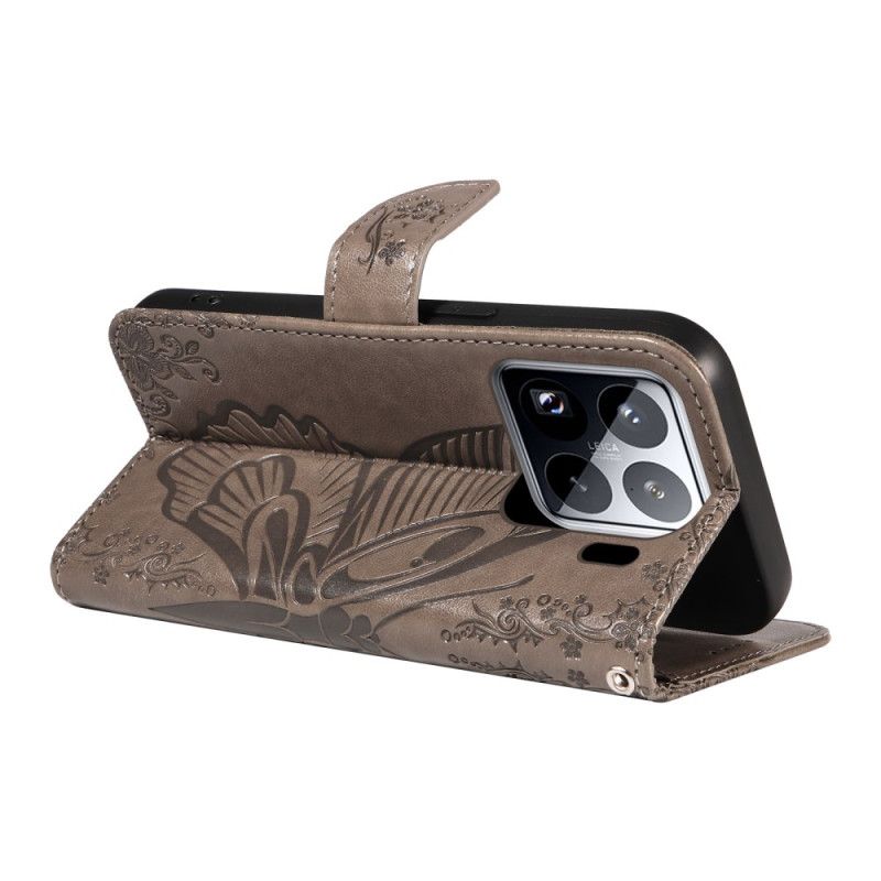 Etui Folio Do Xiaomi 15 Pro Wzór Motyla