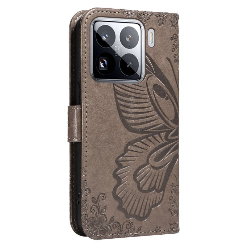 Etui Folio Do Xiaomi 15 Pro Wzór Motyla