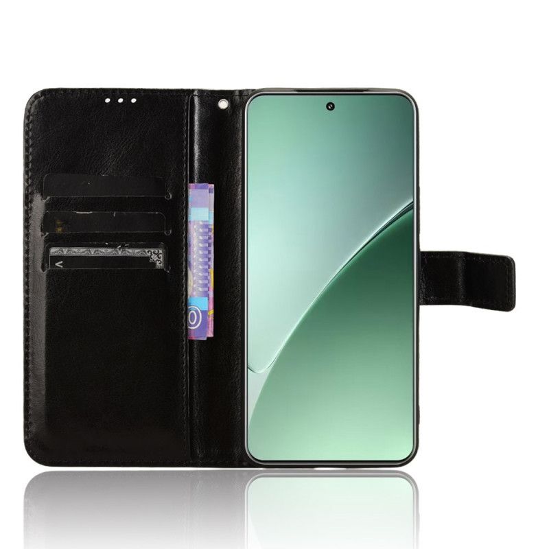 Etui Folio Xiaomi 15 Pro Błyszcząca Sztuczna Skóra Etui Ochronne