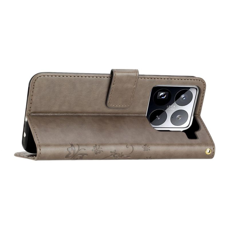 Etui Folio Xiaomi 15 Pro Kwiatowy Etui Ochronne