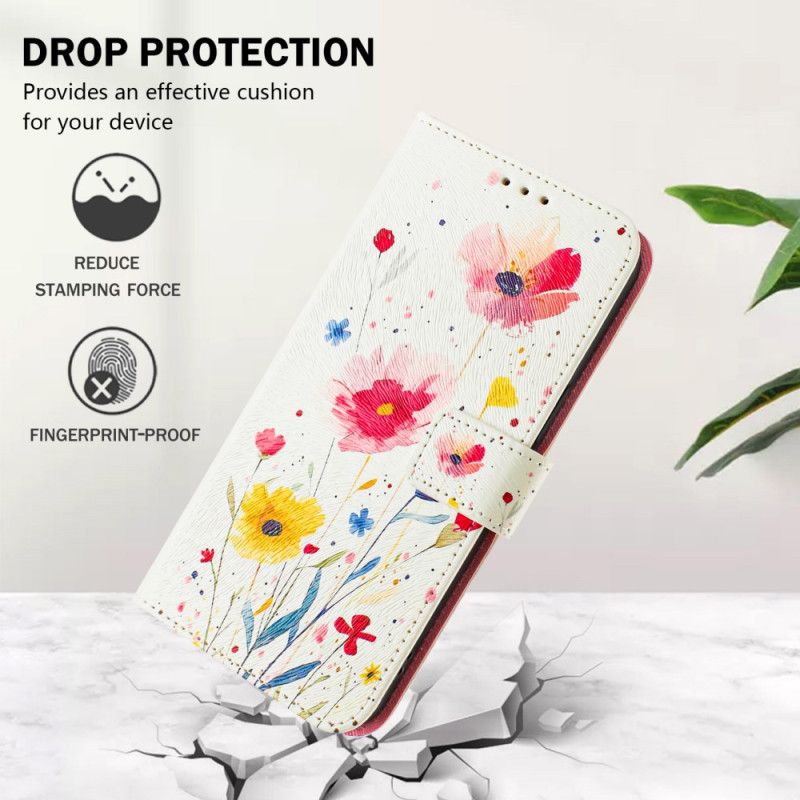 Etui Folio Xiaomi 15 Pro Kwiatowy Wzór