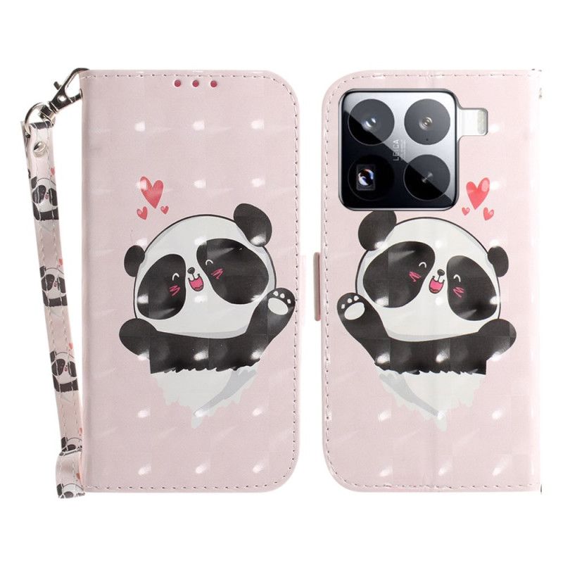 Etui Folio Xiaomi 15 Pro Pasek Panda Love