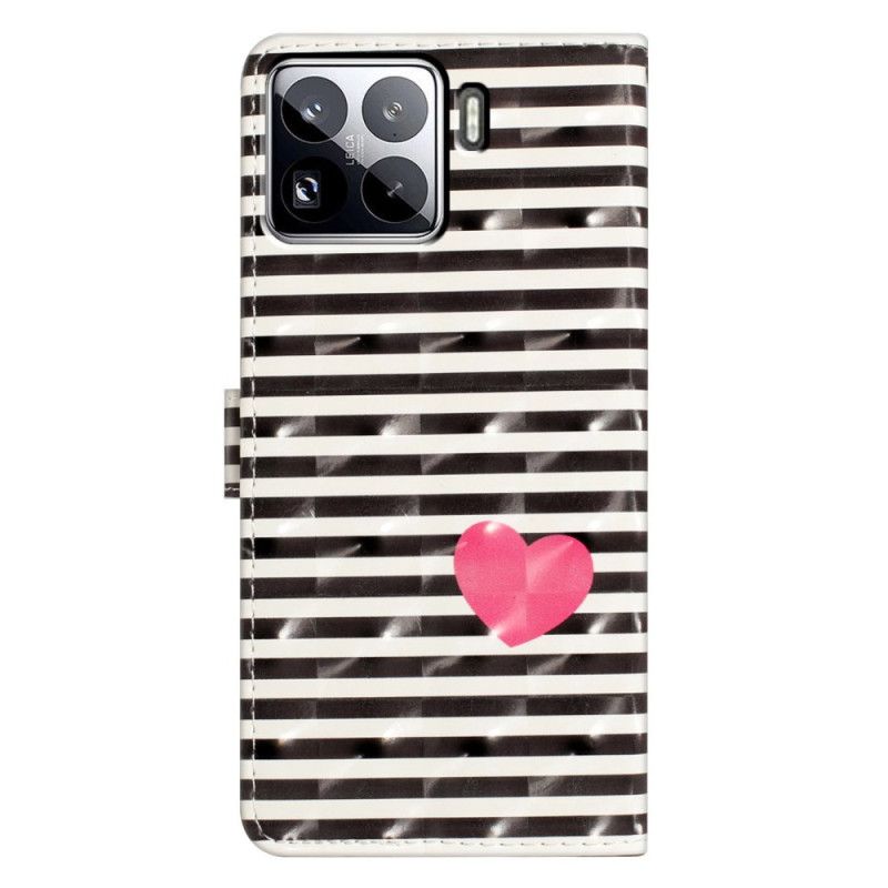 Etui Folio Xiaomi 15 Pro Paski I Serca 3d Etui Ochronne