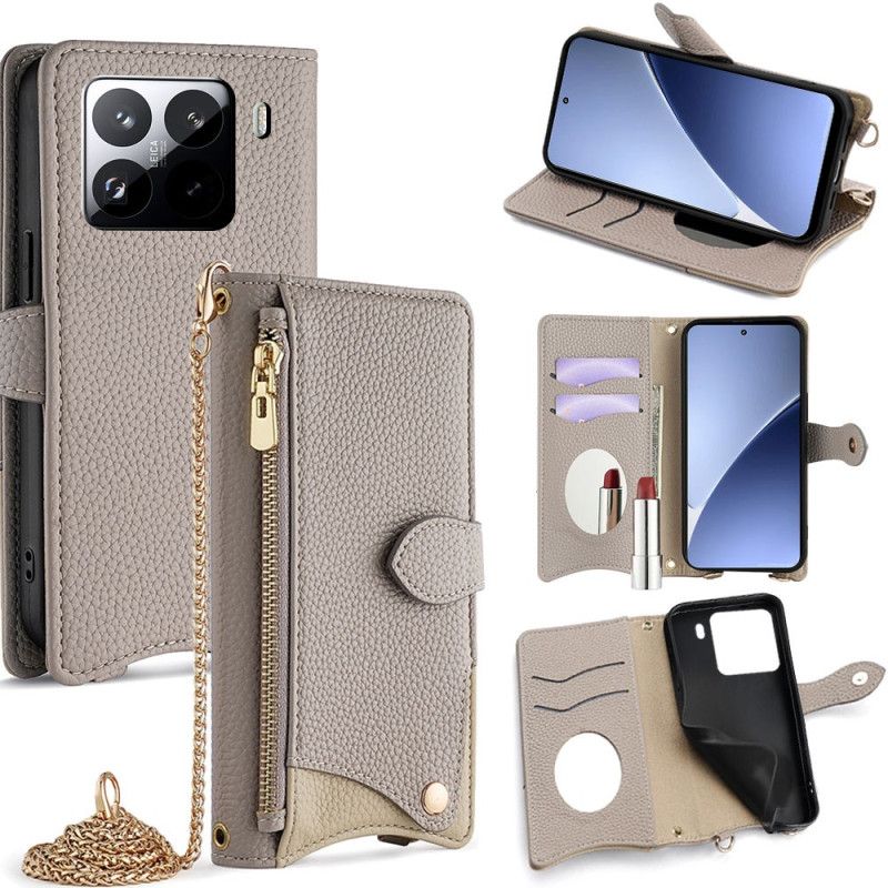 Etui Folio Xiaomi 15 Pro Portfel I Łańcuszek Etui Ochronne