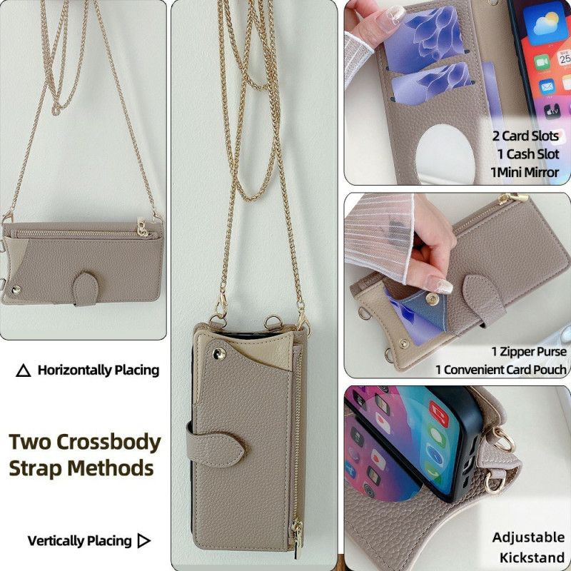 Etui Folio Xiaomi 15 Pro Portfel I Łańcuszek Etui Ochronne