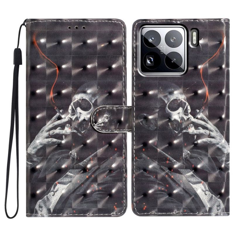 Etui Folio Xiaomi 15 Pro Szkielet Dymiący 3d Etui Ochronne