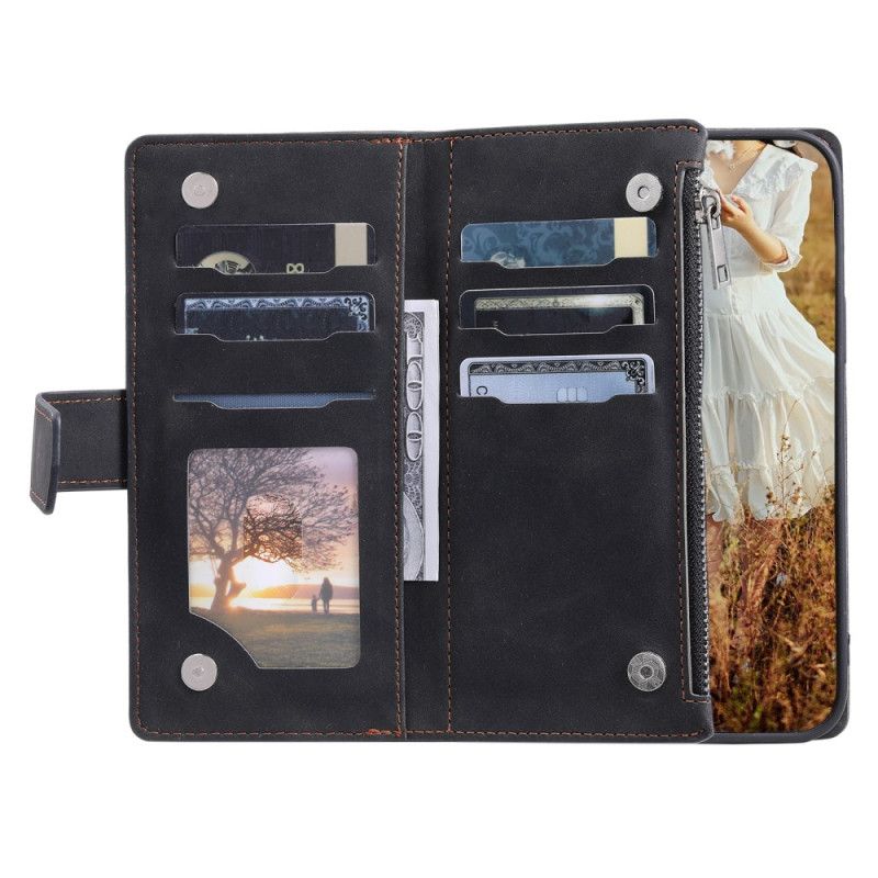 Etui Folio Xiaomi 15 Pro Wielofunkcyjny Pikowany Portfel Etui Ochronne