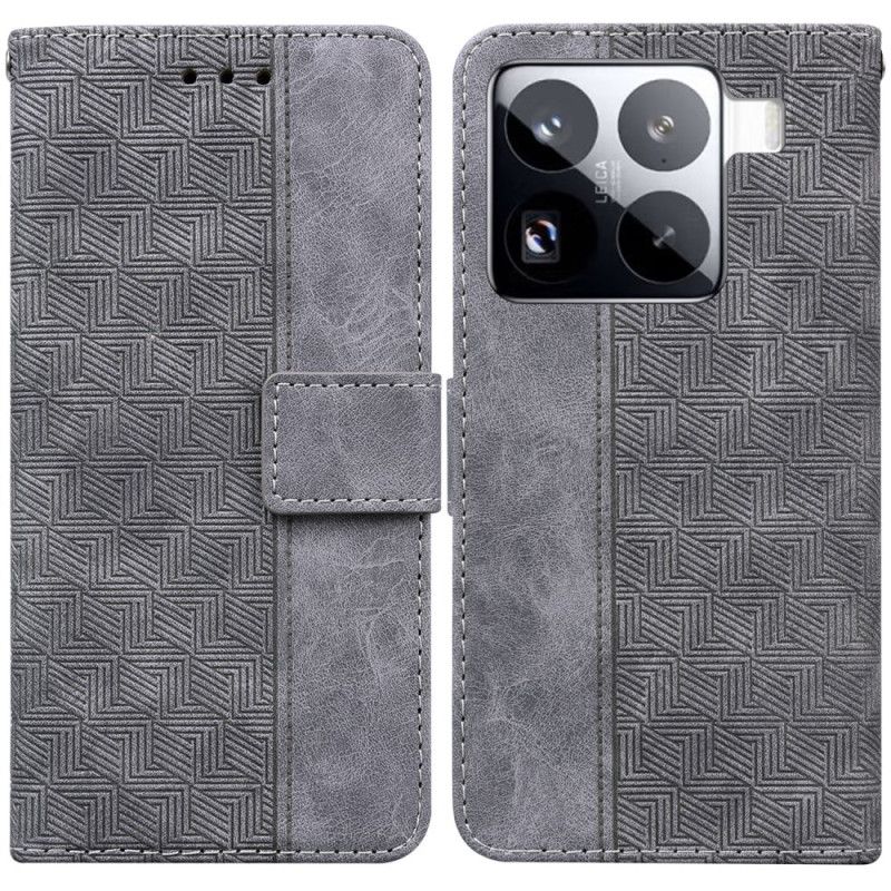 Etui Folio Xiaomi 15 Pro Wzór Tkany