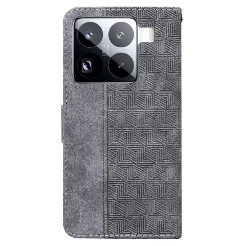 Etui Folio Xiaomi 15 Pro Wzór Tkany