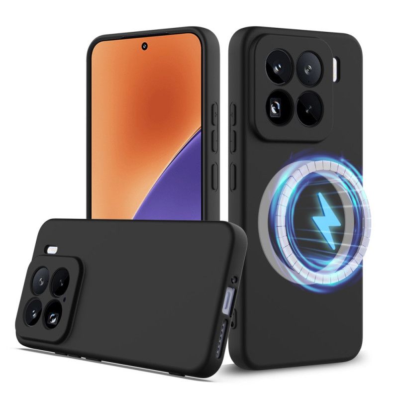 Etui Xiaomi 15 Pro Płynny Silikon Zgodny Z Magsafe Z Paskiem Etui Ochronne