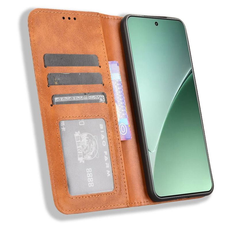 Flip Kotelot Xiaomi 15 Pro Ramka W Stylu Vintage Etui Ochronne