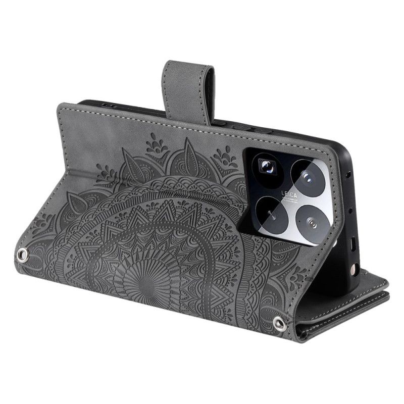 Pokrowce Xiaomi 15 Pro Portfel Z Efektem Zamszu Mandali