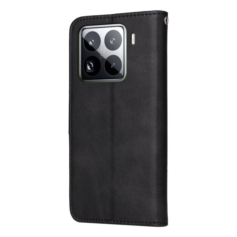 Skórzany Futerał Xiaomi 15 Pro Etui Na Telefon Gładka Skóra Z Paskiem