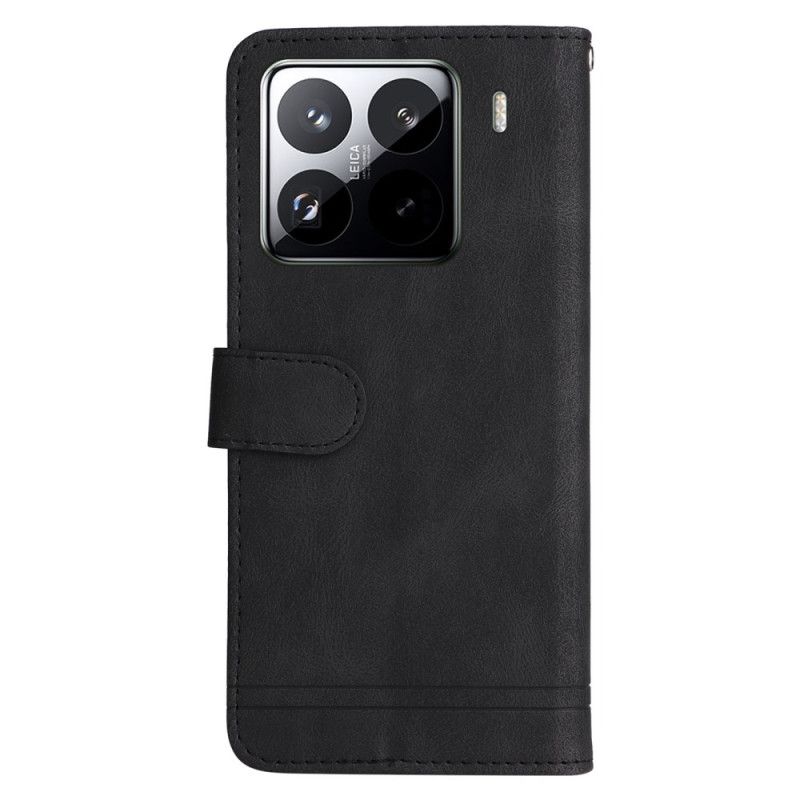 Skórzany Futerał Xiaomi 15 Pro Etui Na Telefon Nit I Pasek