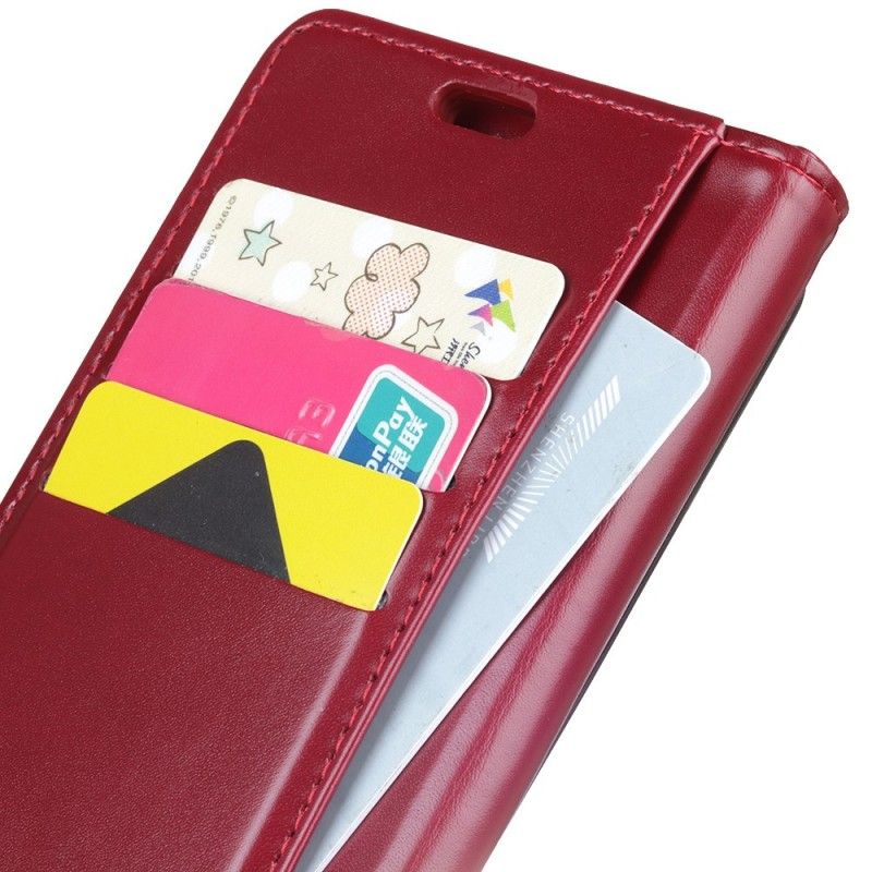 Etui Folio Huawei P Smart 2019 Czerwony Czarny Zamknięcie Eleganckie Ze Sztucznej Skóry Etui Ochronne