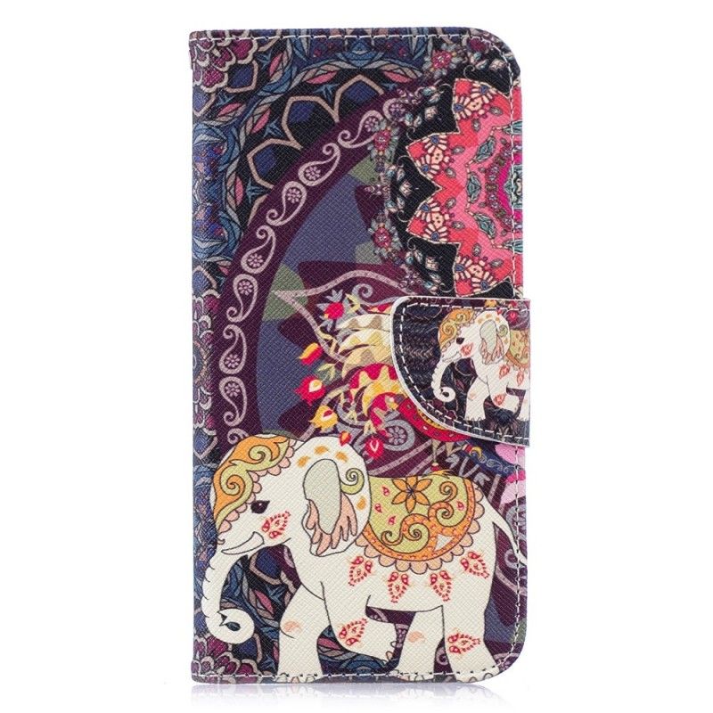 Etui Folio Huawei P Smart 2019 Etniczna Mandala Słonia Etui Ochronne