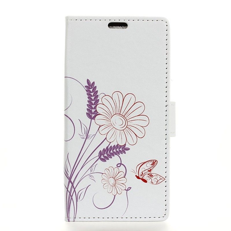Etui Folio Huawei P Smart 2019 Rysowanie Motyli I Kwiatów