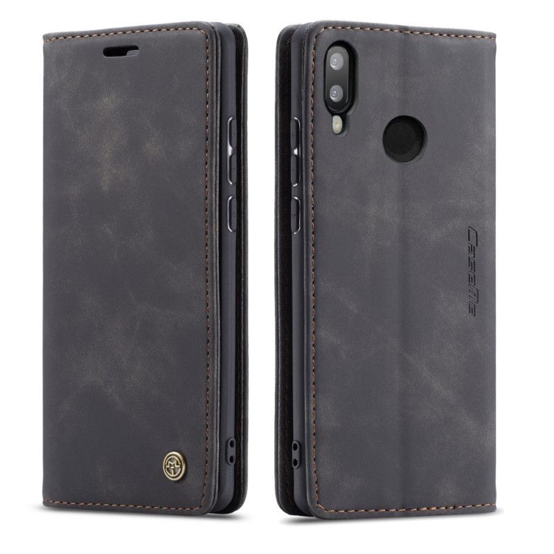 Flip Kotelot Huawei P Smart 2019 Granatowy Czarny Etui na Telefon Etui Z Imitacji Skóry